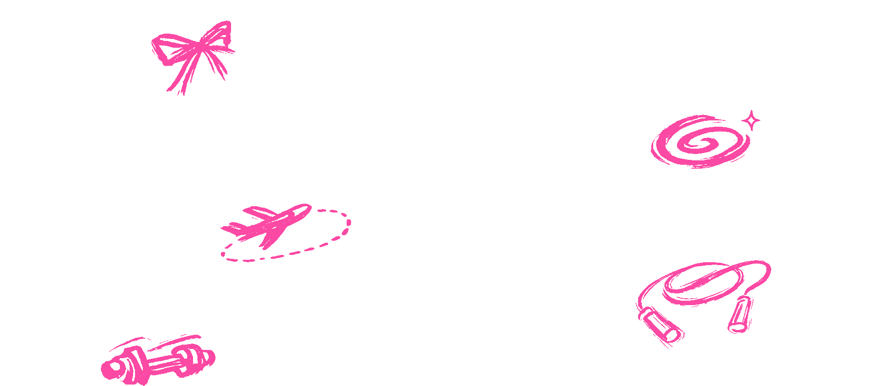 Pink Doodles Overlay